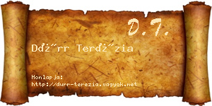 Dürr Terézia névjegykártya