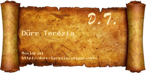 Dürr Terézia névjegykártya